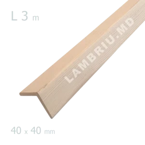 Cornier exterior lemn 40x40mm L-3m