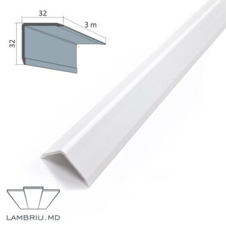 cornier exterior PVC Q070 alb