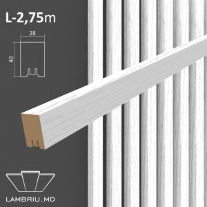Lamele decorative 28x40 MDF alb