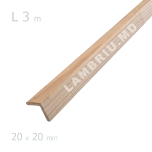 Cornier exterior lemn 20x20mm L-3m