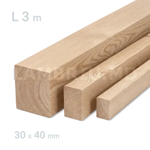 Leat lemn uscat rindeluit 30x40mm L-3m