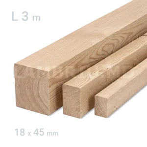 Leat lemn uscat rindeluit 18x45mm L-3,0m