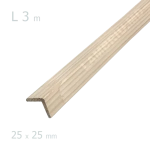 Cornier exterior lemn 25x25mm L-3m